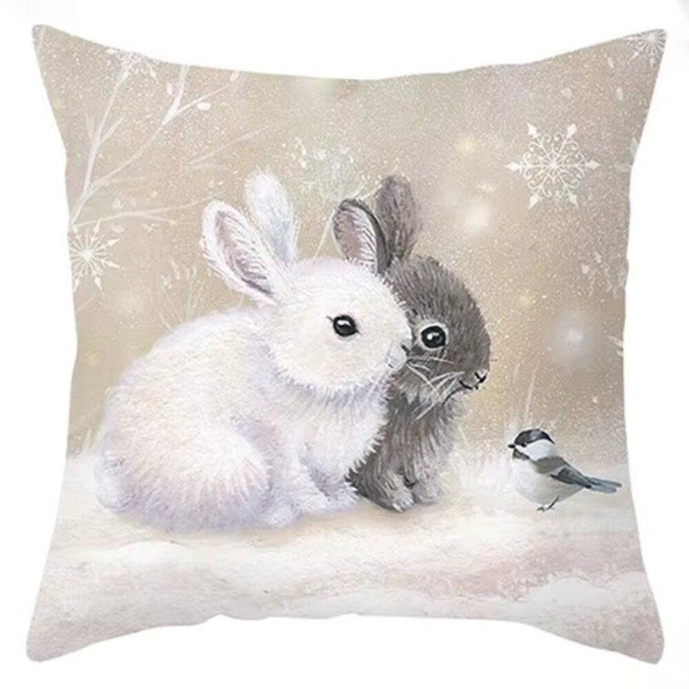 "5/$35” Rabbit Pillow Case / 17 3/4" x 17 3/4"